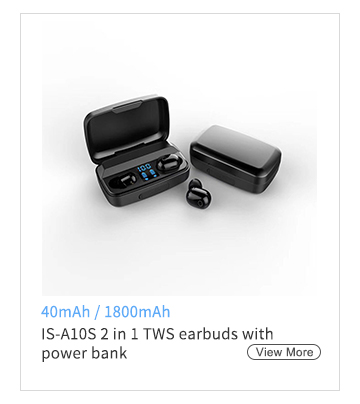 IS-A10S 2 in 1 TWS earbuds power bank