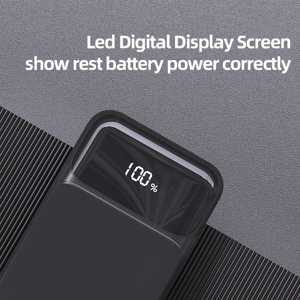 PD 22.5W Magnetic Portable Wireless Charge Power Bank 5000mAh Fast Charging Built-in Cables LED Display Powerbank With Holder
