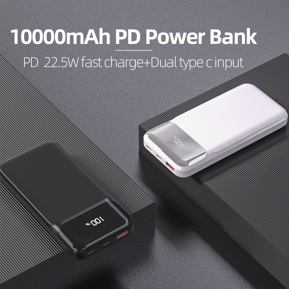 PD 22.5W Magnetic Portable Wireless Charge Power Bank 5000mAh Fast Charging Built-in Cables LED Display Powerbank With Holder
