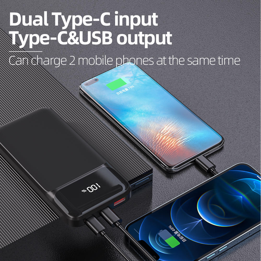 PD 22.5W Magnetic Portable Wireless Charge Power Bank 5000mAh Fast Charging Built-in Cables LED Display Powerbank With Holder