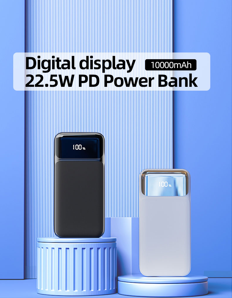 PD 22.5W Magnetic Portable Wireless Charge Power Bank 5000mAh Fast Charging Built-in Cables LED Display Powerbank With Holder