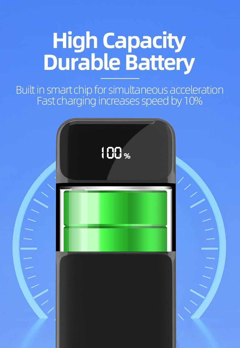 PD 22.5W Magnetic Portable Wireless Charge Power Bank 5000mAh Fast Charging Built-in Cables LED Display Powerbank With Holder