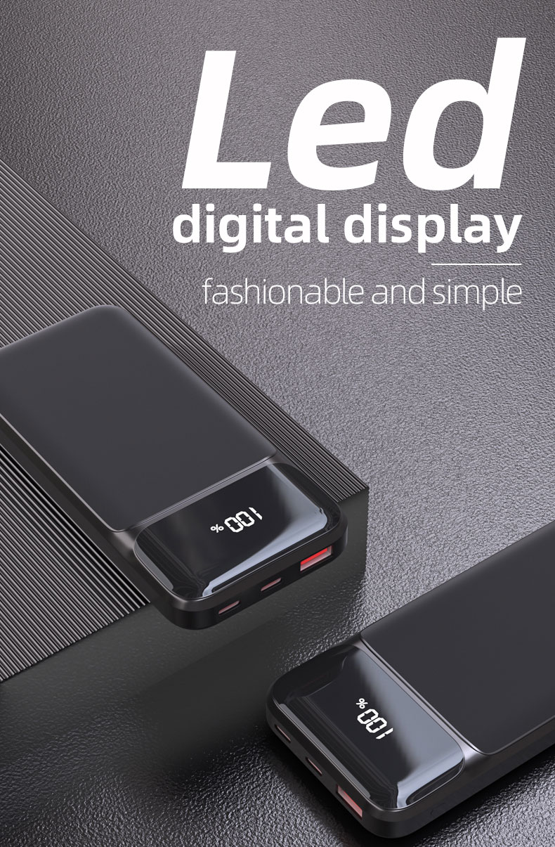 PD 22.5W Magnetic Portable Wireless Charge Power Bank 5000mAh Fast Charging Built-in Cables LED Display Powerbank With Holder