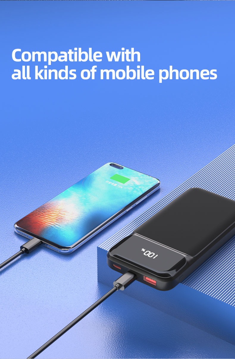 PD 22.5W Magnetic Portable Wireless Charge Power Bank 5000mAh Fast Charging Built-in Cables LED Display Powerbank With Holder
