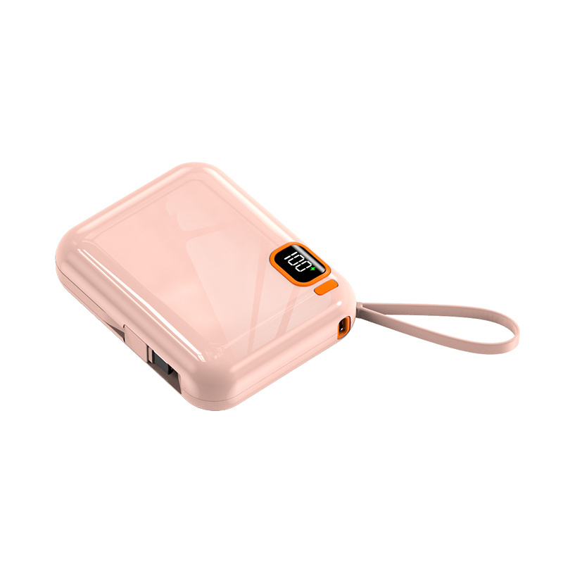 10000mah Power Bank Portable Charger Powerbank Led External Battery for Mobile Devices Build-in Cable Magnetic Powerbank