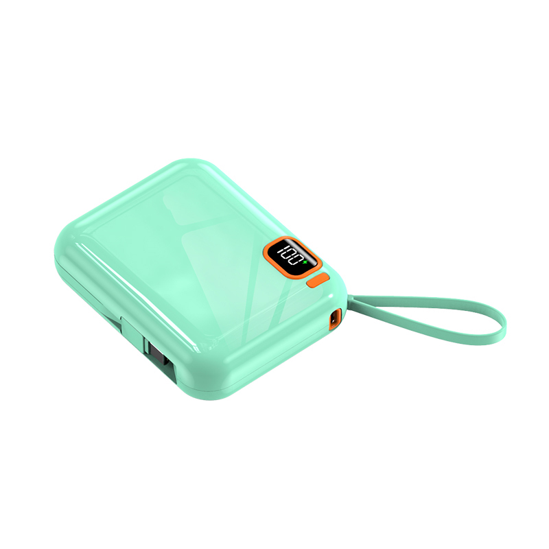 10000mah Power Bank Portable Charger Powerbank Led External Battery for Mobile Devices Build-in Cable Magnetic Powerbank