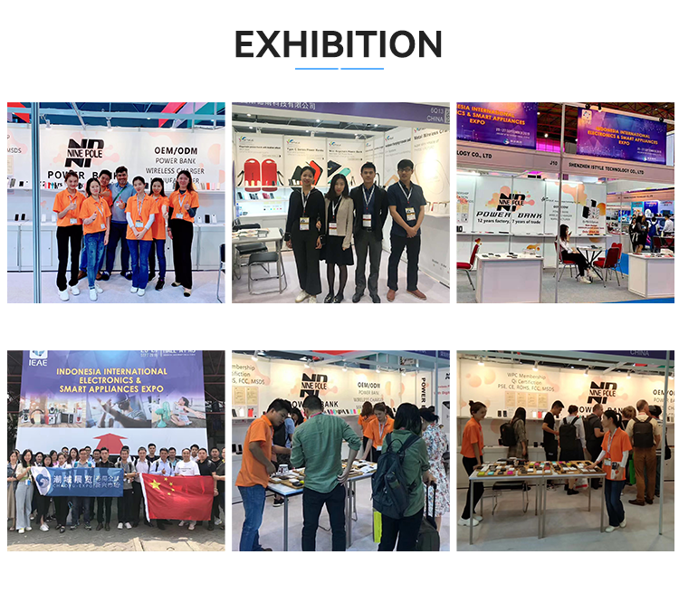Custom Logo 10000mAh Portable 15W Wireless Charge Power Bank PD 22.5W Fast Charging with 3 Cables Powerbank