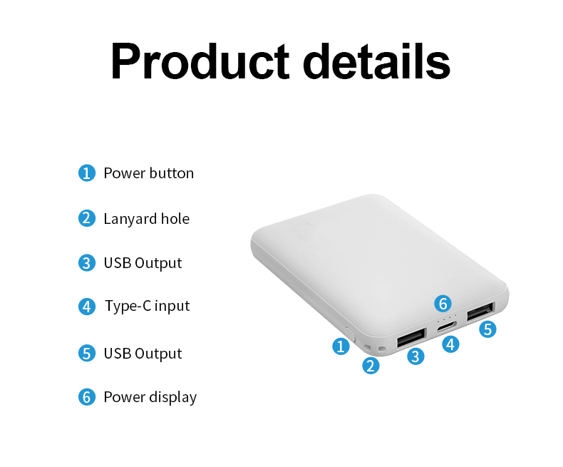 Custom Logo 10000mAh Portable 15W Wireless Charge Power Bank PD 22.5W Fast Charging with 3 Cables Powerbank