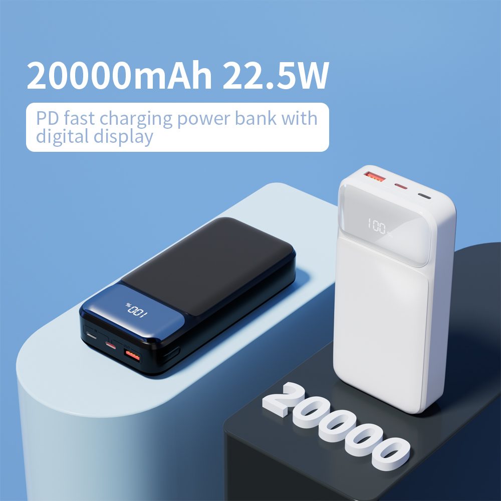 Customized High Quality Mini Portable Powerbank Pd22.5w 5000mAh Fast Charge Digital Display Magnetic Wireless Charge Power Bank