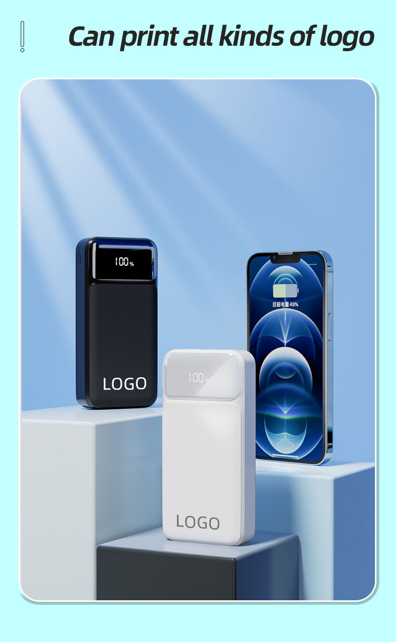 Customized High Quality Mini Portable Powerbank Pd22.5w 5000mAh Fast Charge Digital Display Magnetic Wireless Charge Power Bank