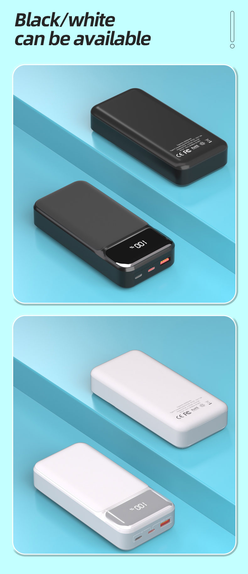 Customized High Quality Mini Portable Powerbank Pd22.5w 5000mAh Fast Charge Digital Display Magnetic Wireless Charge Power Bank