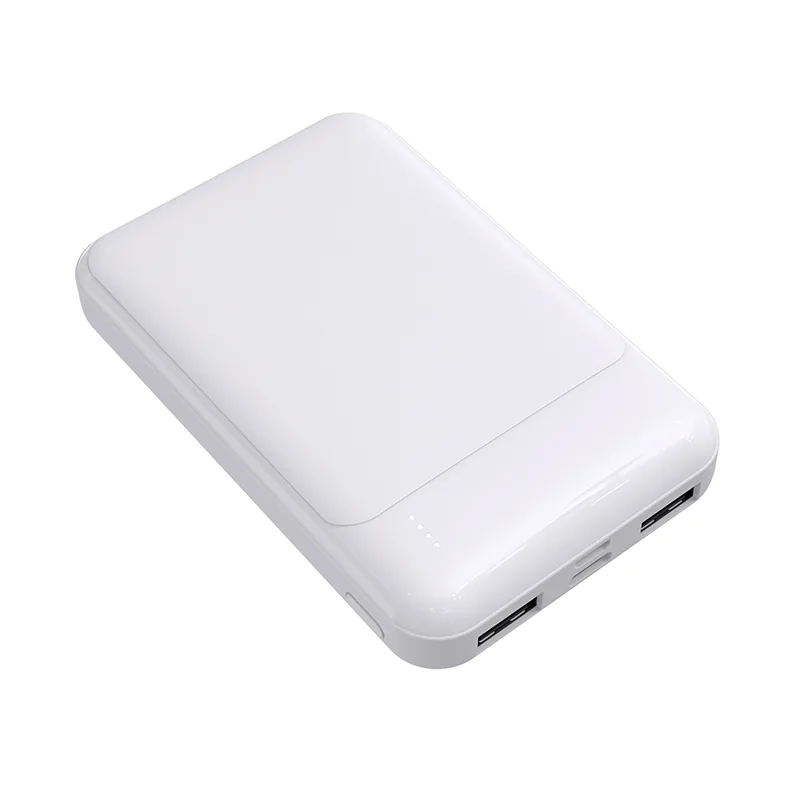 بنك الطاقة اللاسلكي المغناطيسي 5000mAh، 15W شحن سريع مع حامل الهاتف & كابل مدمج