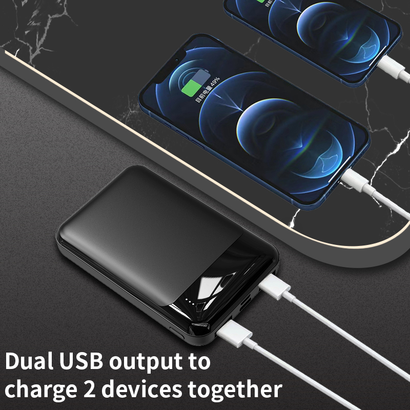 Magnet Fast Charge 5000 Mah Max 15w Wireless Charging Phone Stand Power Bank With Cable Digital Display Small Powerbank