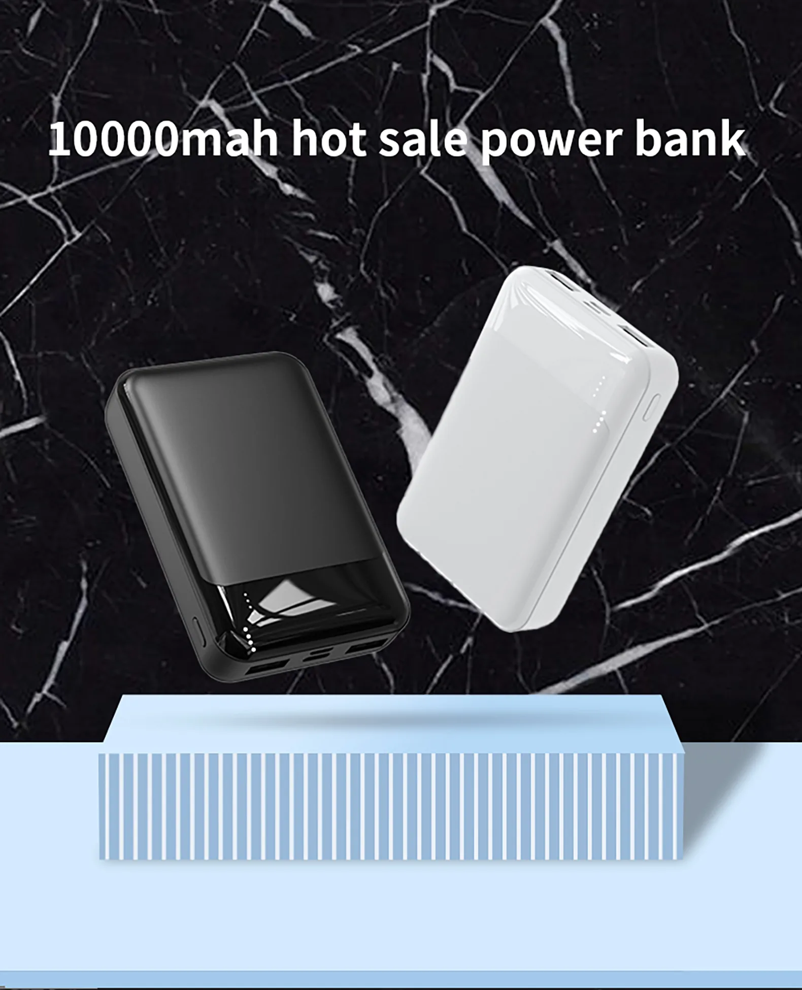 بنك طاقة رفيع للغاية مصنوع من سبائك الألومنيوم 5000mAh مزود بمغناطيس لاسلكي & Type-C شحن سريع