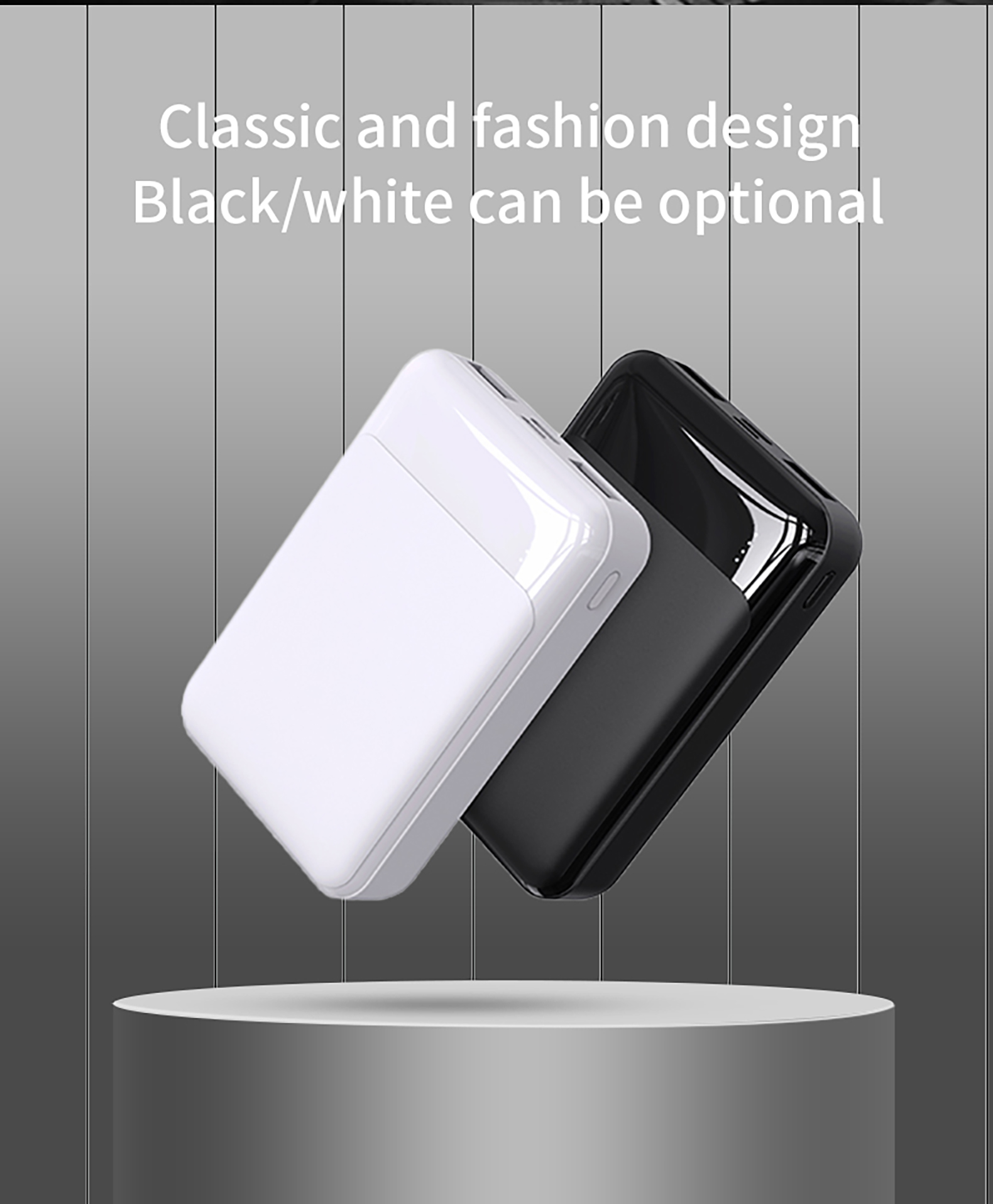Portable 5000mAh Magnetic Wireless Type-C Power Bank Ultra-Thin Aluminum Alloy Fast Charging Powerbank
