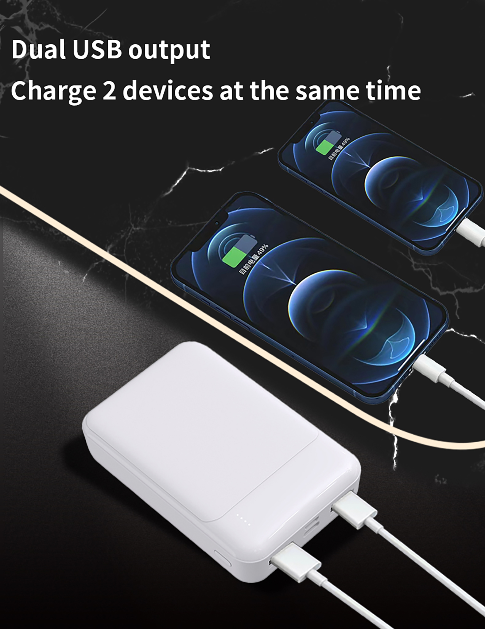 Portable 5000mAh Magnetic Wireless Type-C Power Bank Ultra-Thin Aluminum Alloy Fast Charging Powerbank