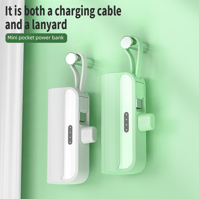 10000mAh High Capacity Portable Powerbank with Built-in Cable PD 22.5W Fast Charging Wireless Charging Power Bank with Stand