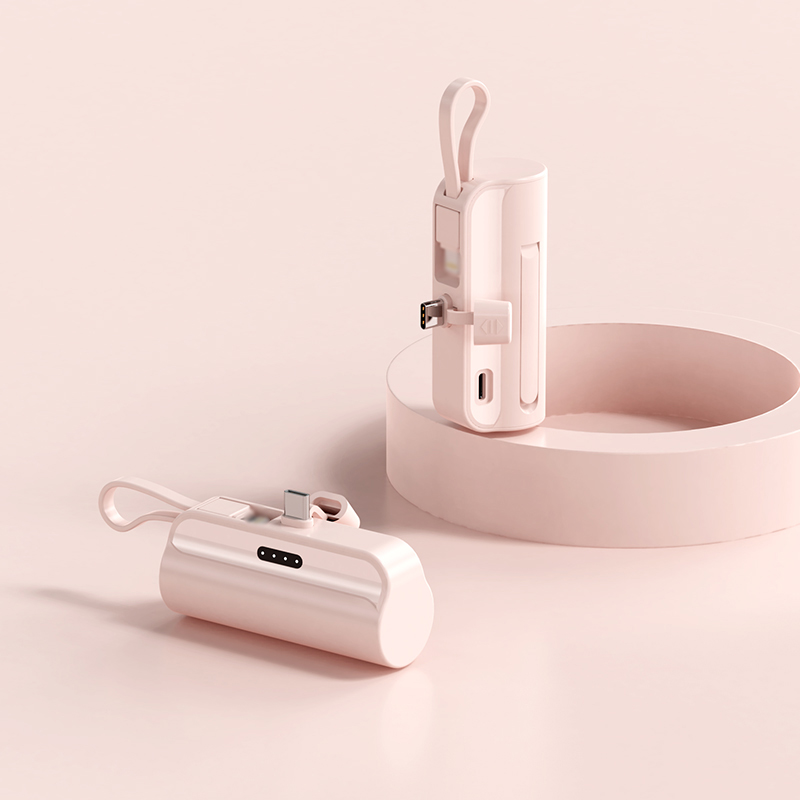 10000mAh High Capacity Portable Powerbank with Built-in Cable PD 22.5W Fast Charging Wireless Charging Power Bank with Stand