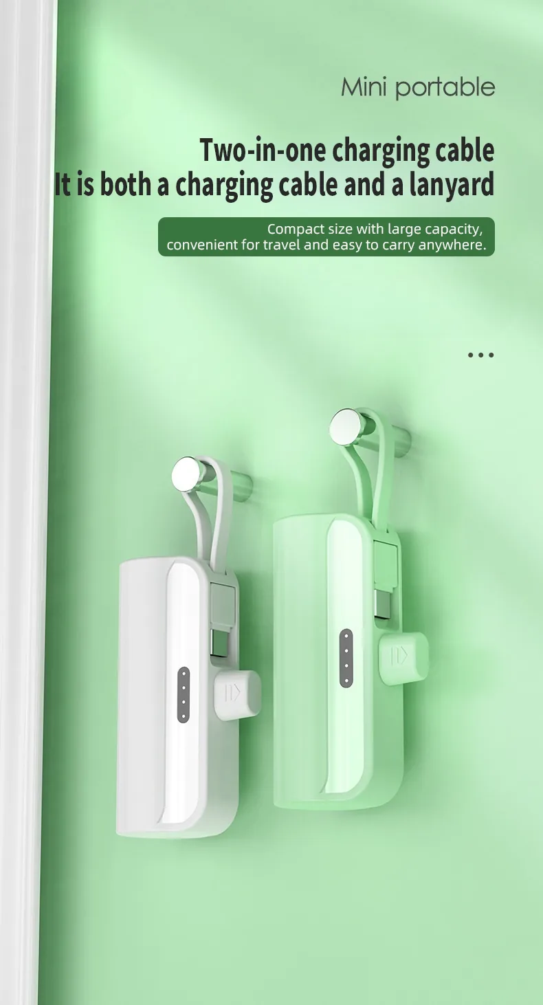 بنك طاقة عالي السعة 10000mAh مع كابل مدمج، 22.5W PD، حامل شحن لاسلكي &