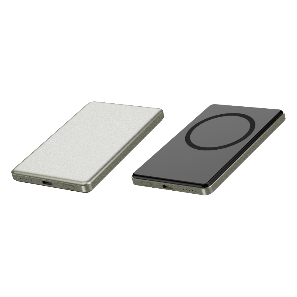 Slim Aluminum Alloy 5000mAh Fast Charge 15W Portable Powerbank Magnetic Wireless Charging