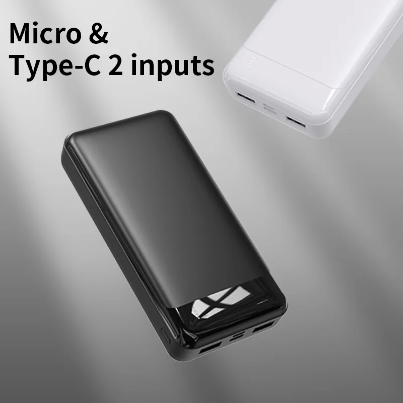 بنك طاقة نحيف 20000mAh Li-Polymer، مزدوج USB & مايكرو USB، RoHS / KC / FCC متوافق