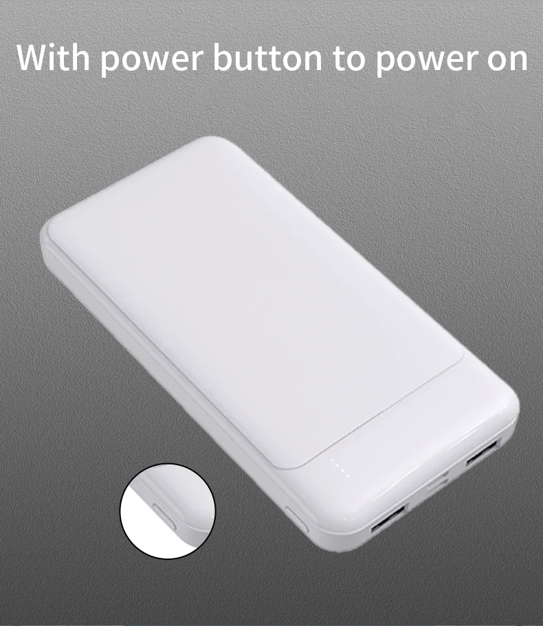 بنك طاقة نحيف 20000mAh Li-Polymer، مزدوج USB & مايكرو USB، RoHS / KC / FCC متوافق