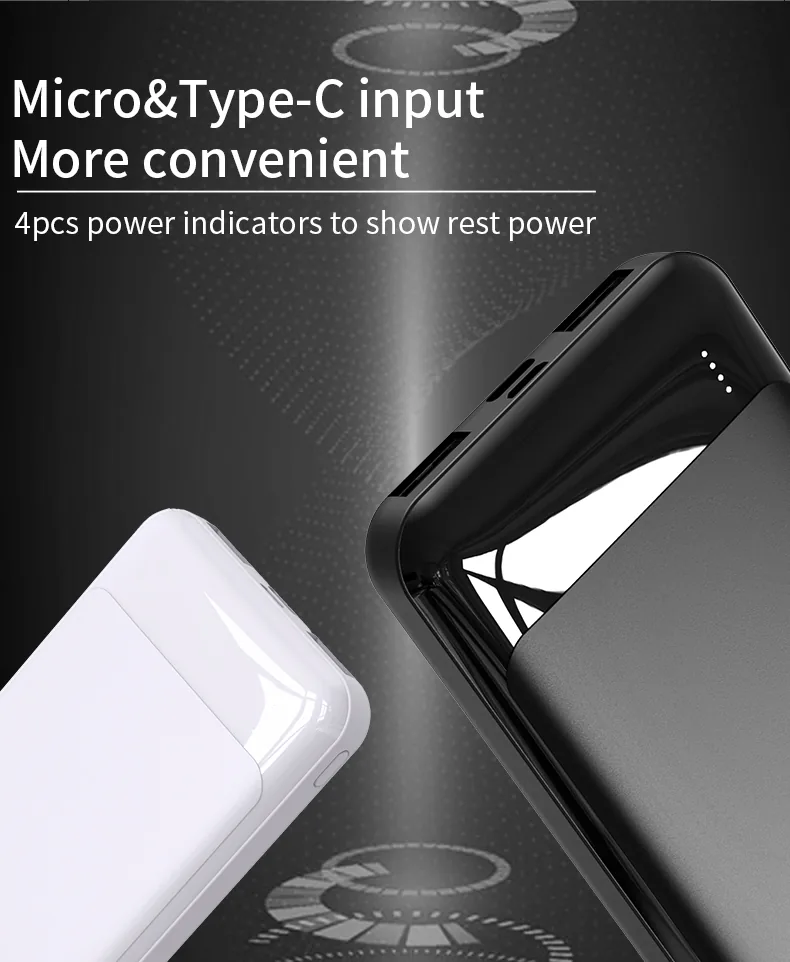 بنك الطاقة الصغير 4000mAh / 5000mAh، Type-C & متوافق مع ROHS