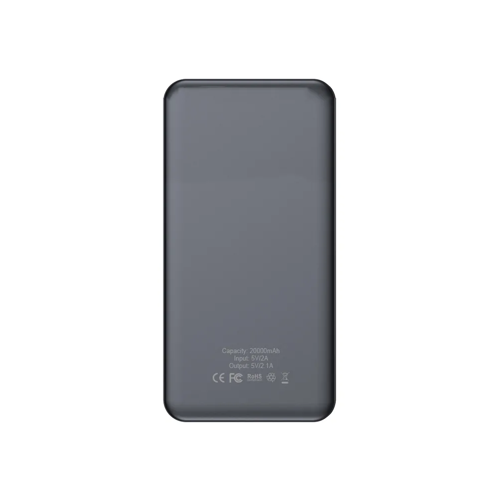 بنك الطاقة المزدوج USB للسفر 20000mAh، محمول في الهواء الطلق مع شعار مخصص