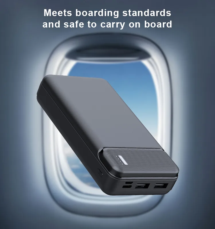 بنك الطاقة المزدوج USB للسفر 20000mAh، محمول في الهواء الطلق مع شعار مخصص