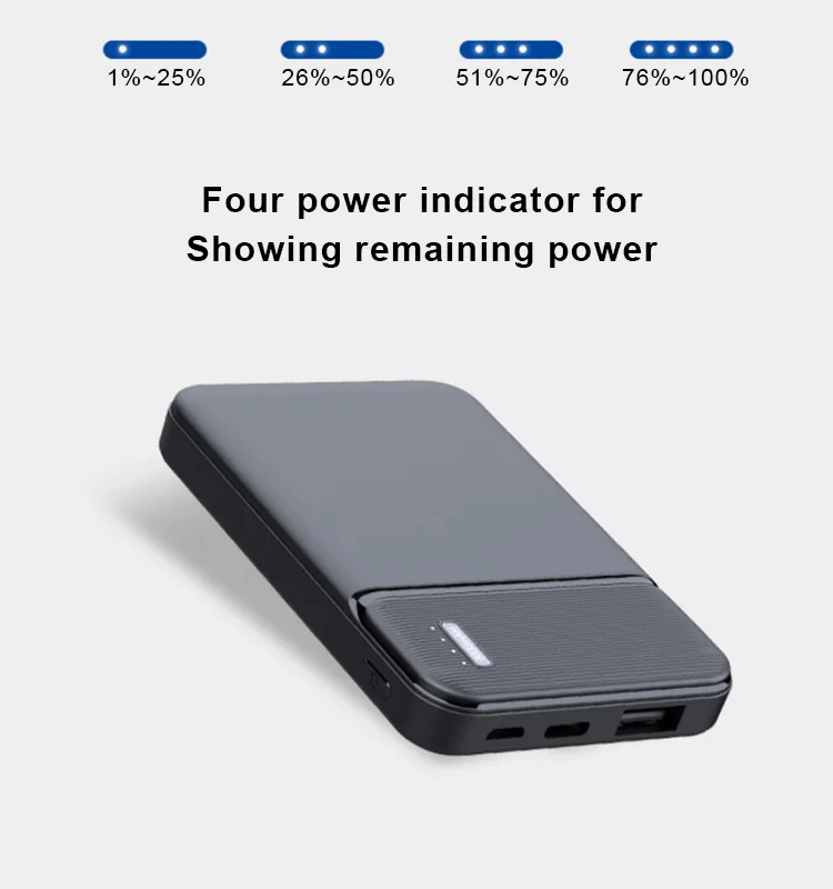 باور بانك صغير جدًا 5000mAh، مزدوج USB & ميكرو USB، تصميم قابل للتخصيص